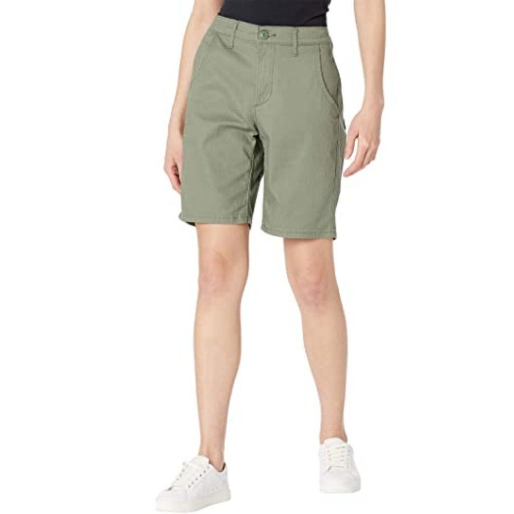 Levi's Vintage 1990s Olive Green Bermuda Shorts 10 - image 1